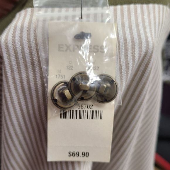 EXPRESS Green Blazer Military Style Size 2 - Picture 9 of 10